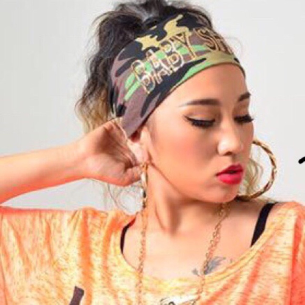 1 Baby Shoop Gyaru Greenishyellow tie dye Headband